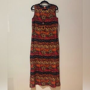 Kaitlyn O’Farrel Multicolor Patterned Maxi Dress
